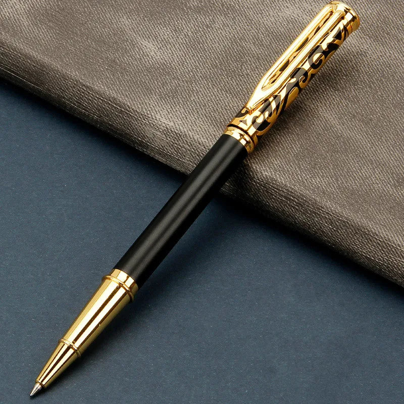 High Quality Luxury Metal Gel Pen Sculpture Pattern Roller Pen Office School Stationary Pen Customized Logo Name Gift