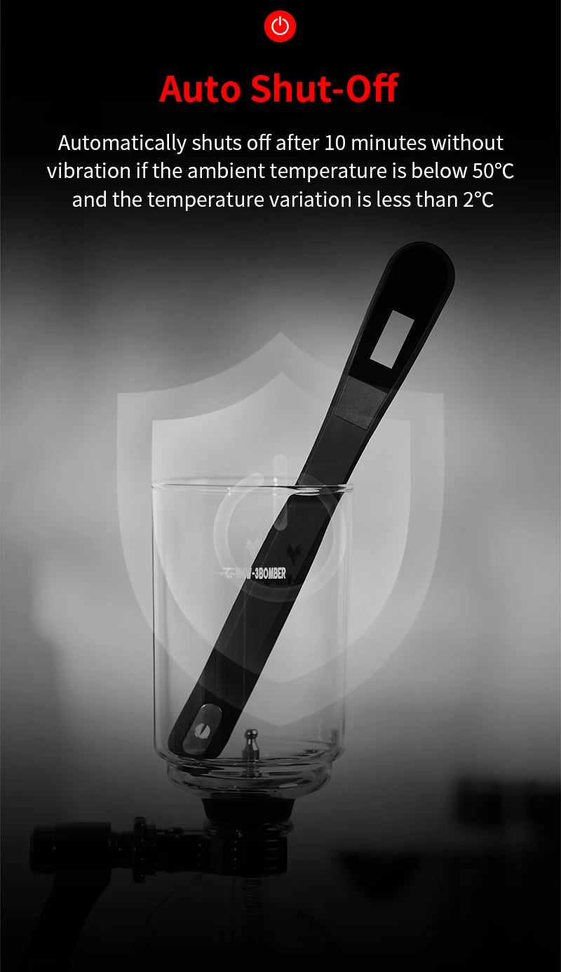 MHW-3BOMBER Wand Coffee Stirrer with Digital Thermometer Coffee Syphon Stir Stick for French Press Barista Coffee Accessories