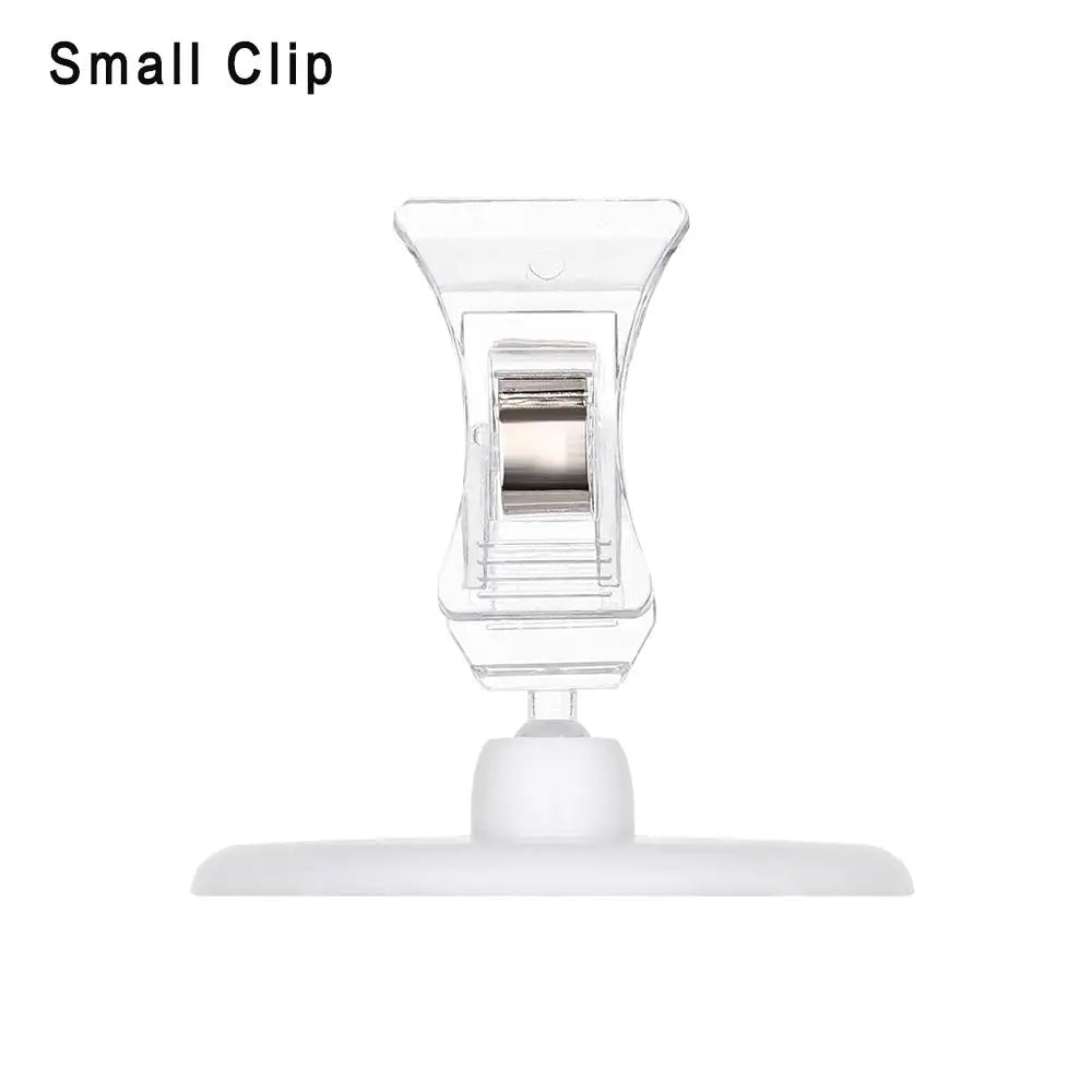 Transparent Clip Plastic Double Clip Adjustable Sign Card Display Holder Advertising Folder Clamp Office School Binding Supplies