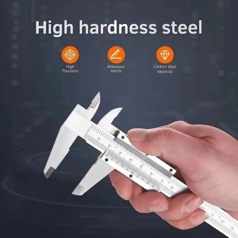 Stainless Steel Vernier Caliper Measuring Tool Sliding Gauge Inside Outside Depth Step Micrometer Accuracy Gauge 0-150mm