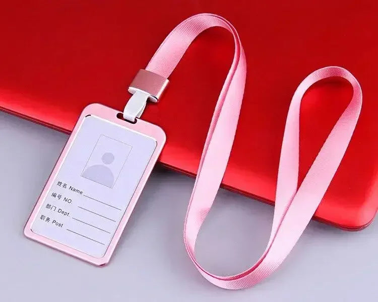 Aluminum Alloy Card Cover Case Women Men Work Name Bank ID Card Holders Business Badge Case Credit Card Badge Case Bag Pouch