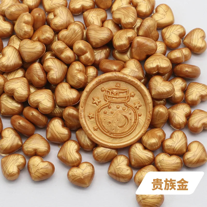 100pcs Heart-Shaped Sealing Wax Beads for Wax Seal Stamp, Great For Embellishment Of Card Envelope, Wedding Invitation