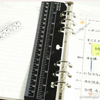 A5 A6 Transparent Black Frosted Bookmark Ruler For 6 Hole Loose Leaf Binder Notebook Planner Agenda Index Ruler Flexible Measure