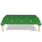 Football Party Tablecloth Decorations Soccer Ball Theme Party Supplies Disposable Table Cover Tableware Set Kids Birthday Party