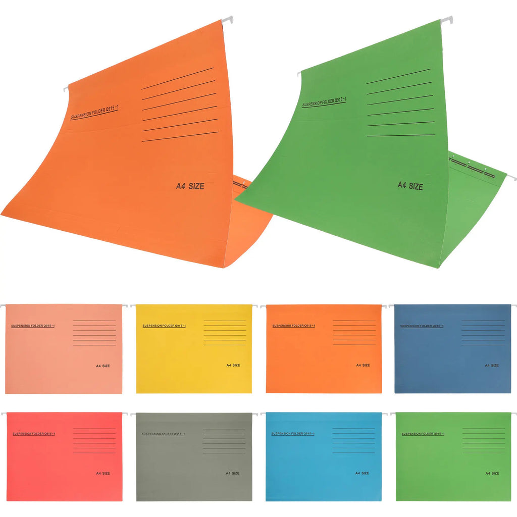 8Pcs Thick Paper Suspension Folder A4 Size Hanging File Holder for Financial Records Document Organizer Office Supplies