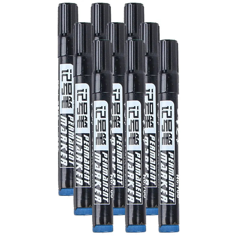 3/9pcs Permanent  Paint Marker Pen Waterproof Black Pen for Tyre Oily Markers Quick Drying Signature Pen Stationery Supplies