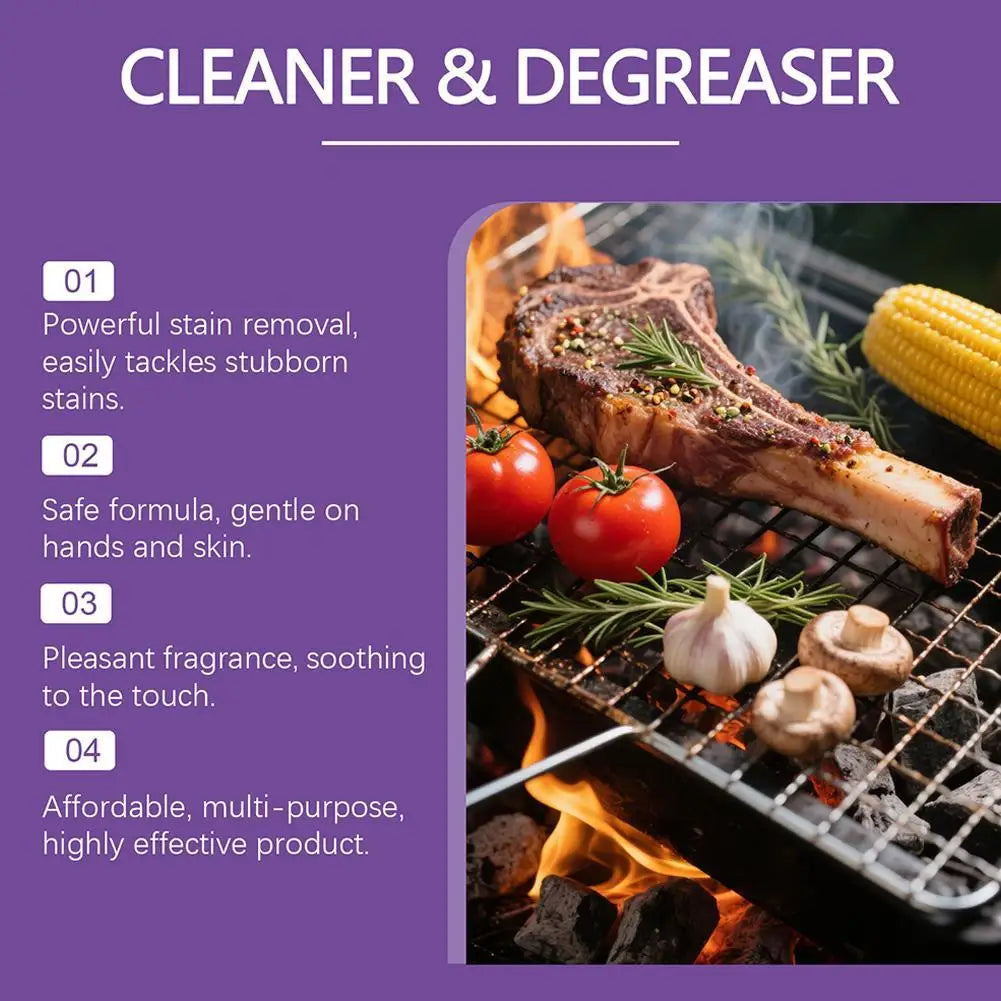 JAKEHOE 120ml Barbecue Rack Cleaner Powerful Cleaning Stubborn Grease Removes Carbon Deposits Safe Formula No Damage for Grill
