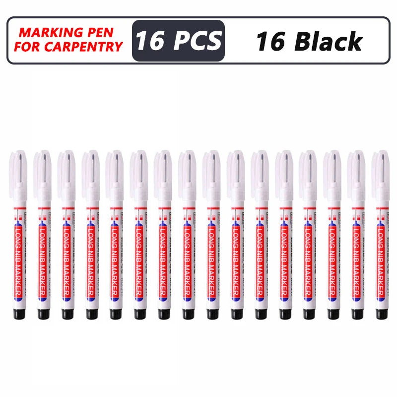 iLMH 4-40Pcs Deep Hole Long Nib Head Marker For Metal Perforating Pen Waterproof Bathroom Woodworking Decor Multi-Purpose Tool