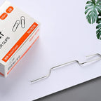 100Pcs Nickel-Plated Paper Clips Rust-Proof Thickened Office Supplies for Organizing And Binding