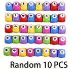 Random 10 Piece Mini Embossing Punch Set, Mixed Colors, Creative Portable Paper Craforations,t Cutting and Embossing Tools for D