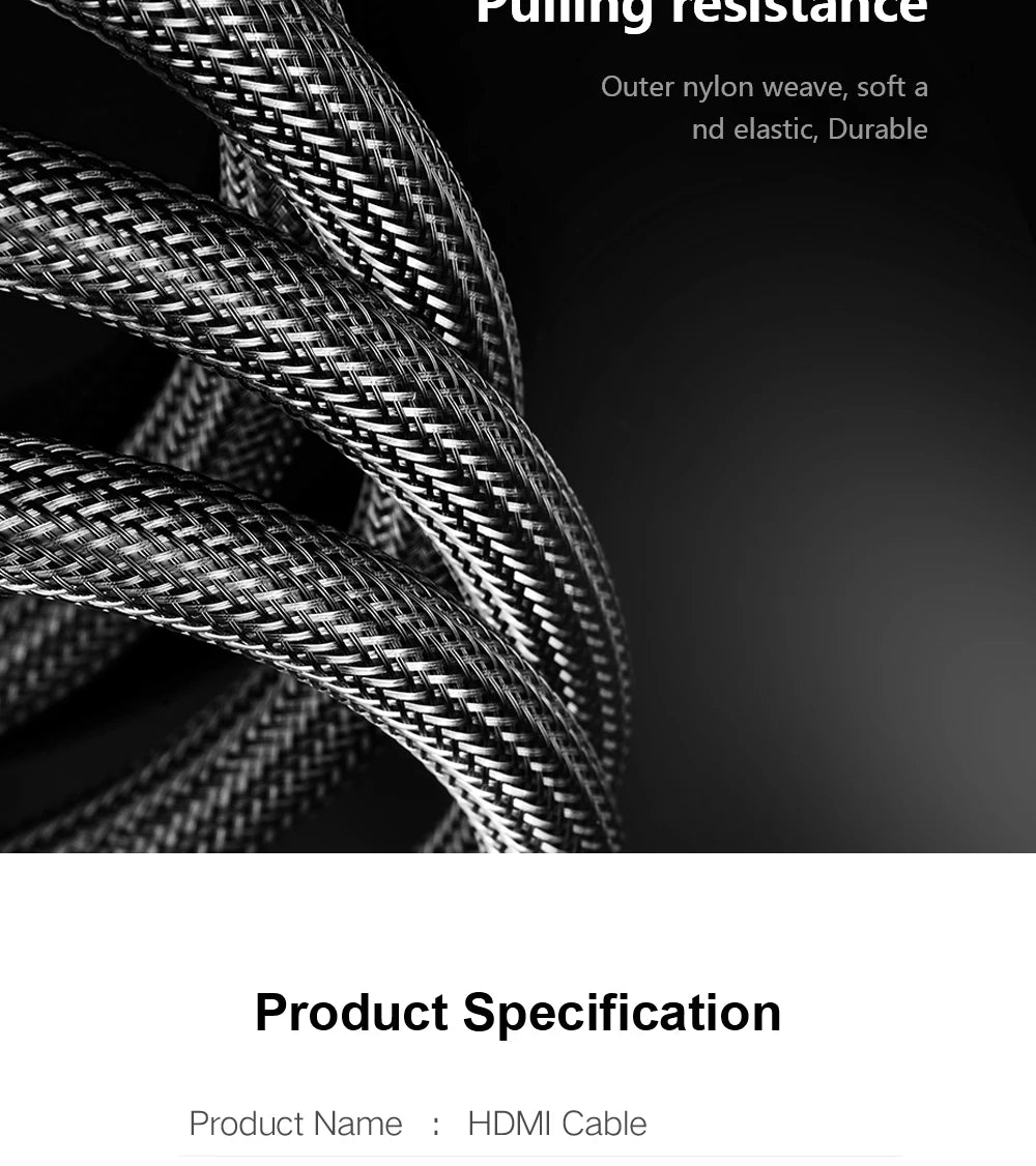QGEEM HDMI-Compatible Cable HDMI to HDMI 2.0 Cable 4K for Xiaomi Projector Nintend Switch PS4 Television TVBox xbox Cable HDMI