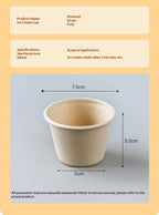 5/10/20/50pcs 5OZ Ice Cream Cup Environmentally Friendly Degradable Disposable Celebrity Dessert Pulp Light Food Paper Bowl