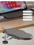 Foldable Ergonomic Computer Desk Arm Rest Pad Wrist Rest Support For Keyboard Armrest Extender Rotating Mouse Pad Holder Rack