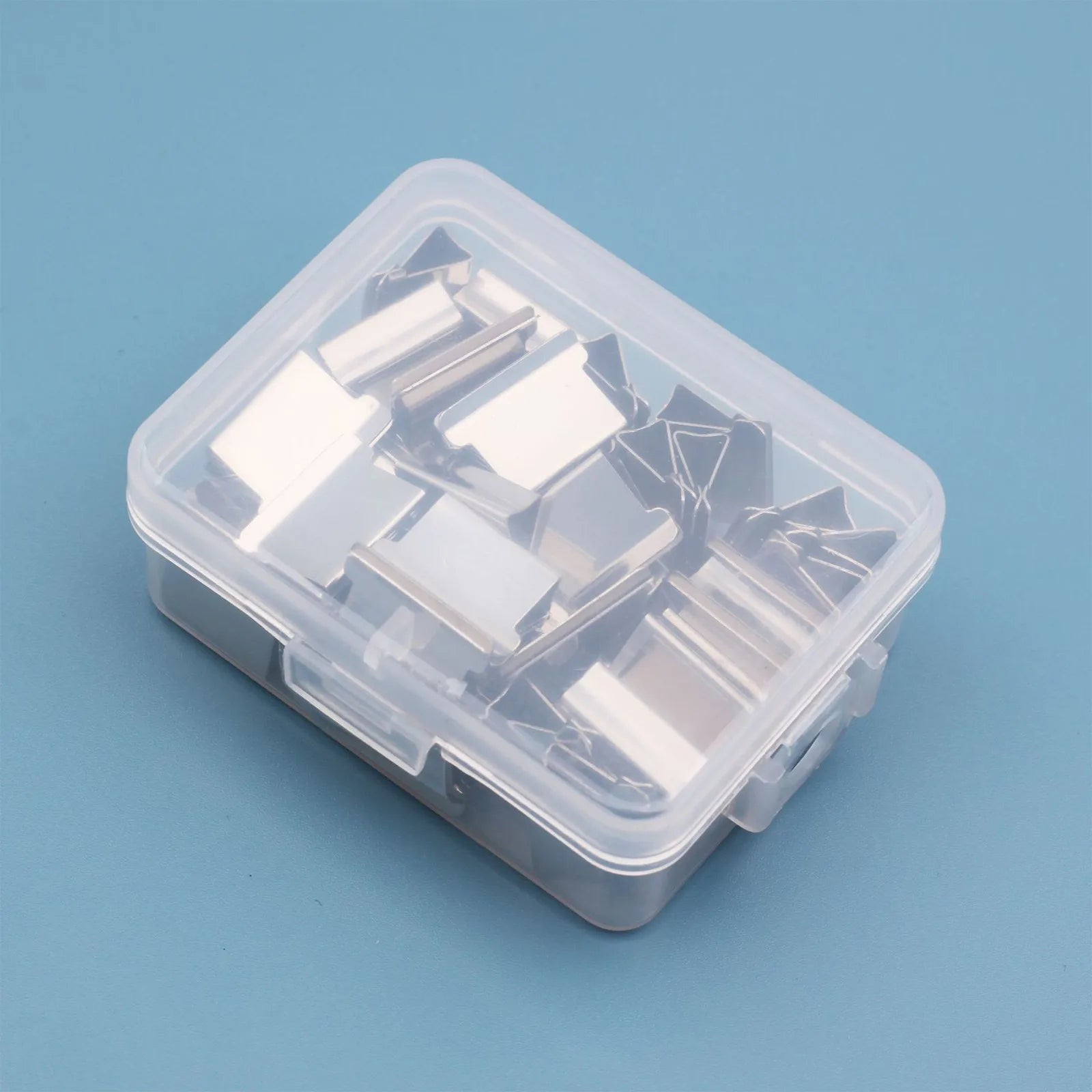 Push Stapler Binder Clips Paper Clamps Desktop Stapler Reusable Creative Stapler and Sraple Pins School Office Binding Supplies