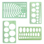 Geometric Drawing Template Rulers Set for Building Formwork Designing Stationery