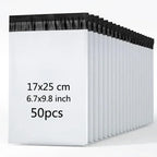 50pcs Solid White Poly Shipping Bag Mailers Mail Courier Bag PE Plastic Express Envelope Storage Bags Self Seal Packing Pouch