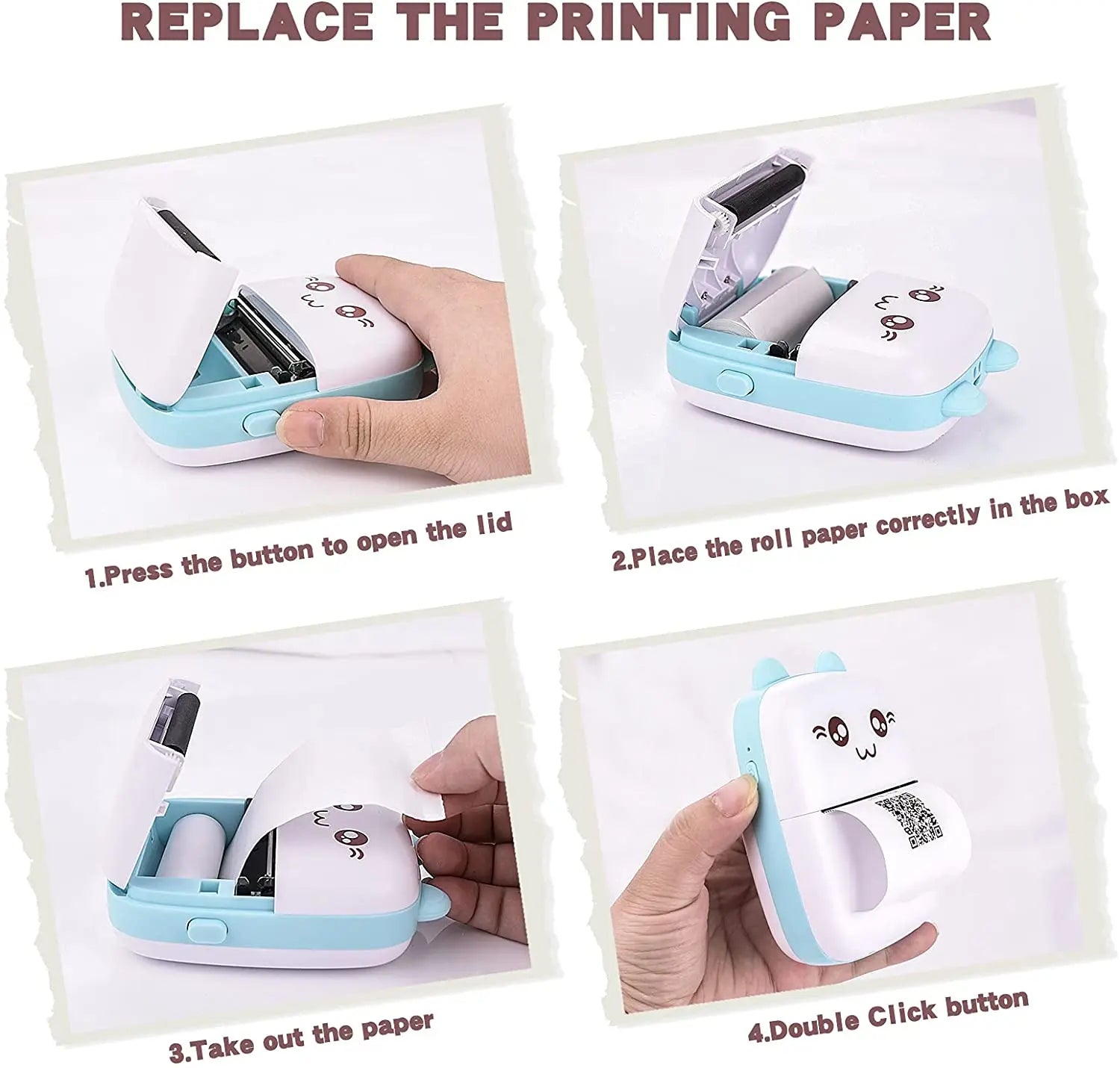C9 mini HD printer portable sticker label Printer Bluetooth pocket thermal printer with paper for student note inkless printing