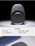 Exquisite Traditional Portable Lightweight Calligraphy Inkstones Huizhou Ink Slabs Perfect for Brush Writing Students Inkstone
