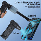 Computer Keyboard Vacuum Cleaner Powerful Turbo Fan Violent Jet Blower Cleaning Tools Air Duster Hair Dryer Electric for Car Camera Home Outdoors Camping Truck RV Universal
