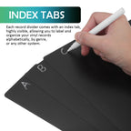 20Pcs Vinyl Record Dividers Index Card Tabs Writable Album Storage Book Dividers Organizer for Records Divider for Documents
