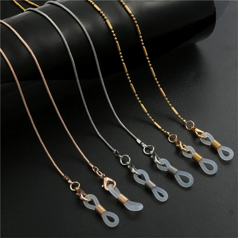 Fashion Reading Glasses Chain Pearl Flower Glasses Hanging Rope Anti-Lost Eyewear Mask Lanyard Women Sunglasses Glasses Chain