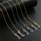 Fashion Reading Glasses Chain Pearl Flower Glasses Hanging Rope Anti-Lost Eyewear Mask Lanyard Women Sunglasses Glasses Chain