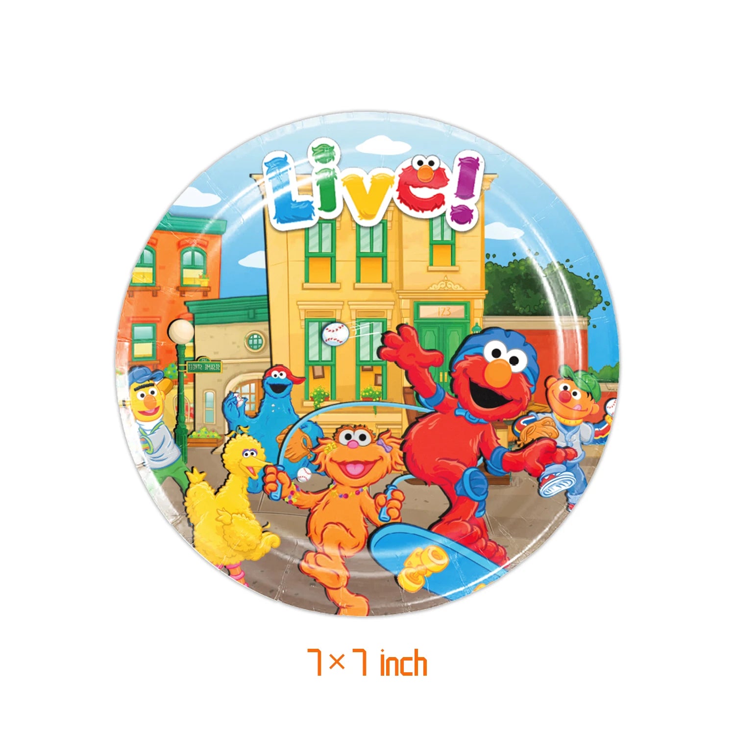Cartoon SEsame-Streets Birthday Party Set Supplies Kids Disposable Tableware Balloon Cake Topper Banner Plates Decoration