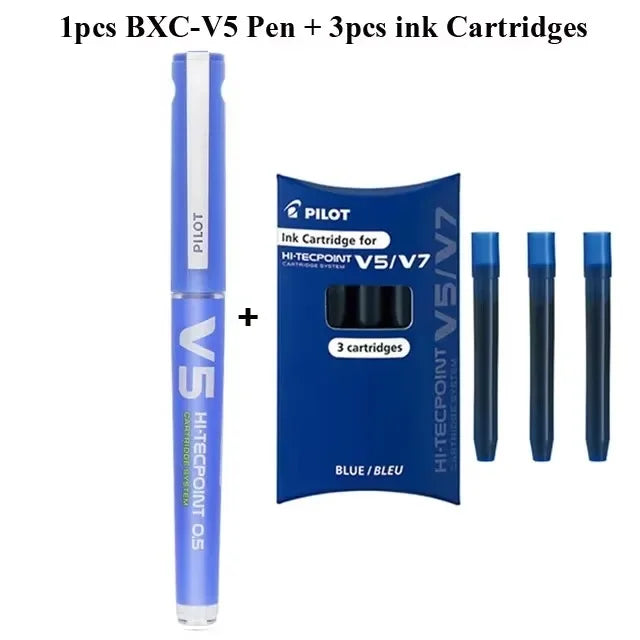 Japan Pilot V5/V7 Gel Pen Straight Liquid Replaceable Ink Cartridge 0.5/0.7mm for Writing School Stationery Office Accessories