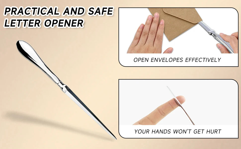 Letter opener, advanced envelope letter opener Metal office open letter knife Envelope cutter suitable for office household good