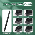 Space Ball 30cm Triangular Scale Ruler Metal Straight Ruler Metric Architect Engineer Accurate Drafting Measure Tool