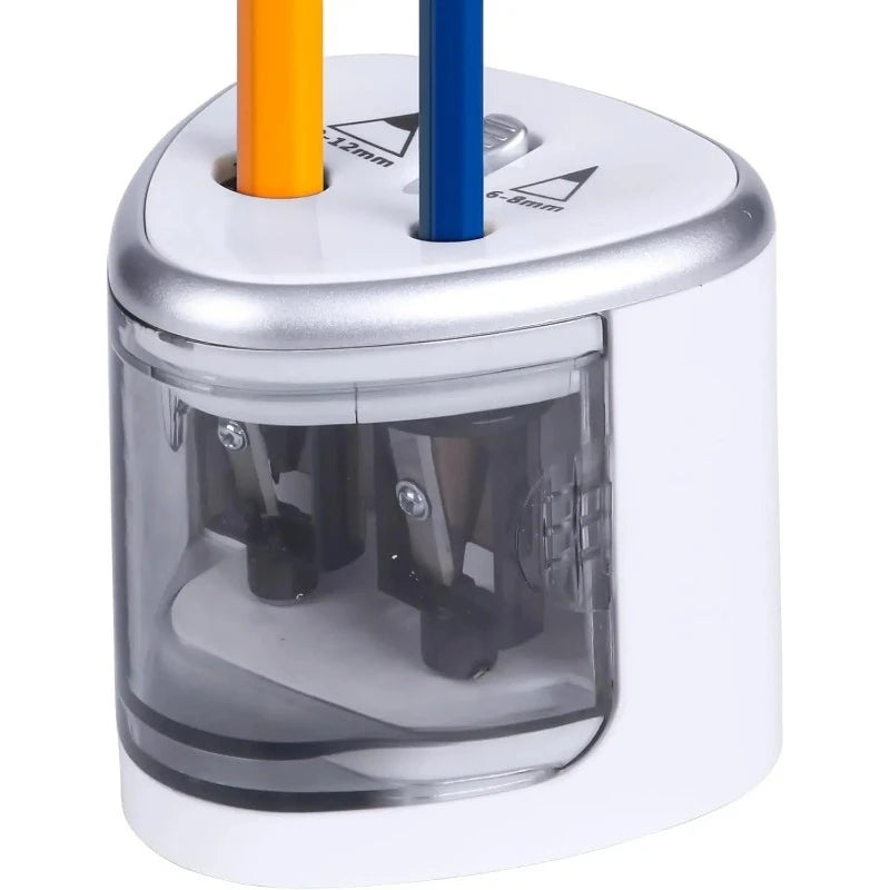 Upgraded Two-Hole Electric Pencil Sharpener – Automatic Heavy Duty Pencil Sharpener ,Fast & Quiet for Home, Office, School