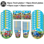  Green Tractor Birthday Party Supplies Farm Tractor Paper Plates Cup Napkins for Tractor Birthday Party Decoration Supplies
