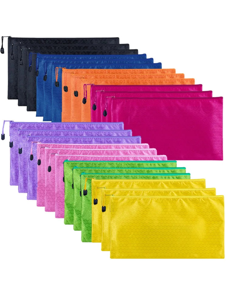 A4/A6 Pencil Bag Zipper Pouch Document Puzzle Bag Waterproof Zip File Folders Pencil Case Storage Bags School Office Supplies
