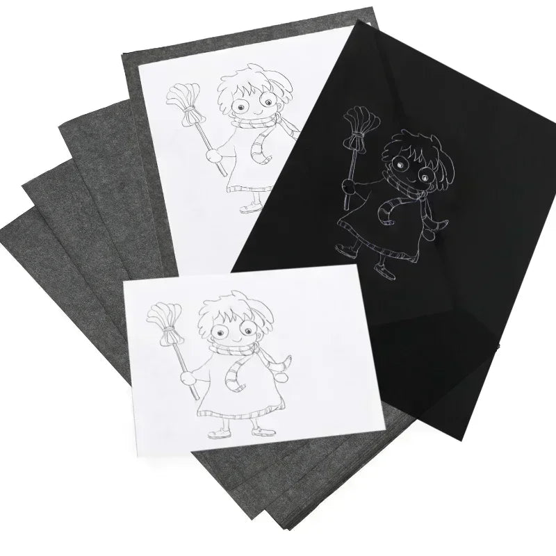 100 Sheets/Lot A4 Copy Carbon Paper Painting Tracing Paper Graphite Painting Reusable Office Accessories Supply Legible Tracing