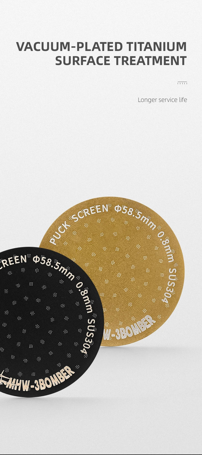 58.5mm Espresso Filter Baskets 15-20g Coffee Basket with Puck Screen Fit 58mm Espresso Portafilters Coffee Machine Accessories
