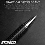 STONEGO Carbon Fiber Signature Pen, Premium Metal Gel Ink Pens Micro Point 0.5mm Black Ink Smooth Writing Ball Pen