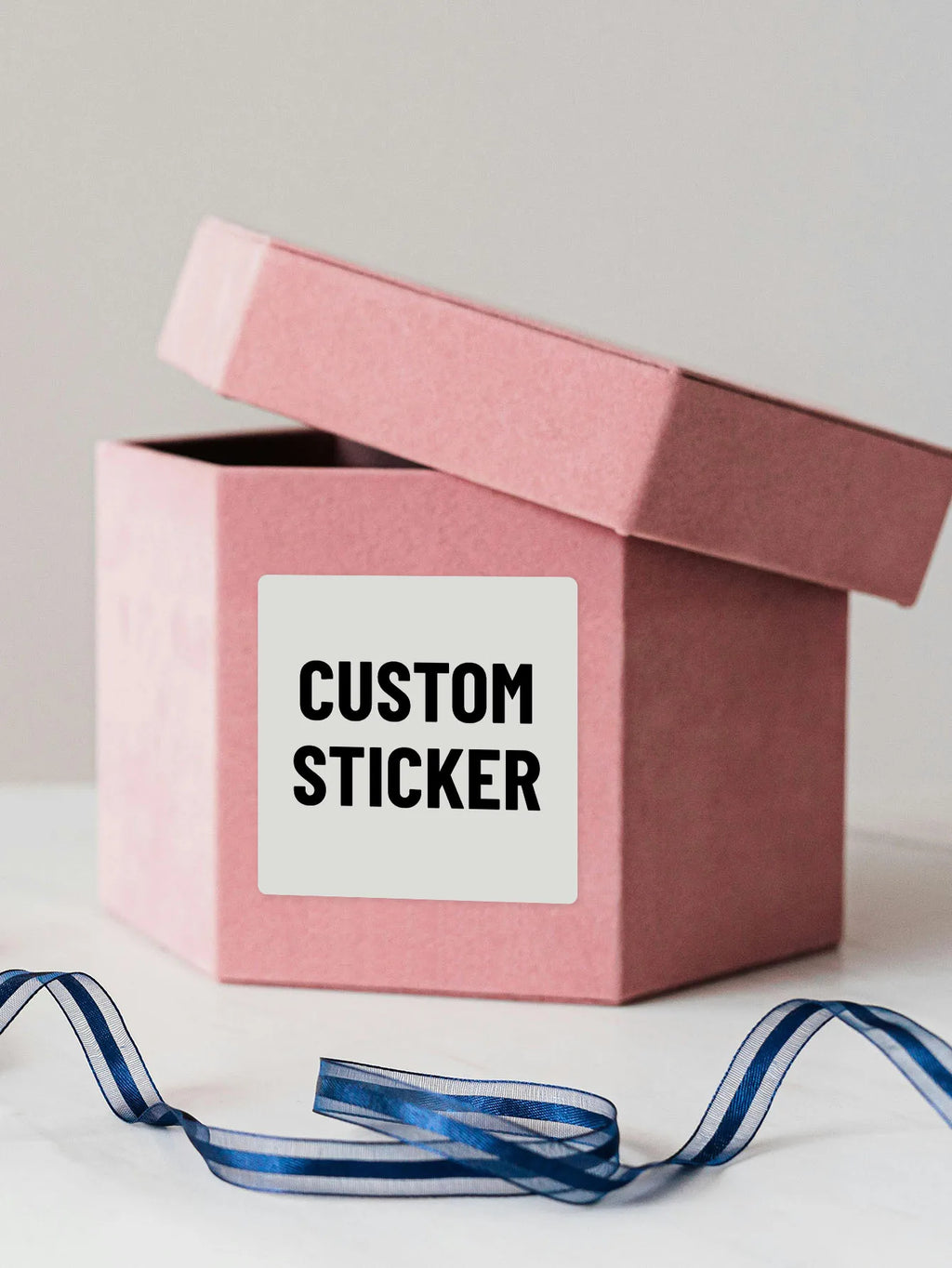 1/60/120/240 Custom Square PVC Stickers Waterproof Personalized for Party, Label, Packaging