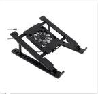 2026 Hot Selling Items Adjustable Height Laptop Cooling Stand Portable Foldable Design Multiple Speed Quiet Fan