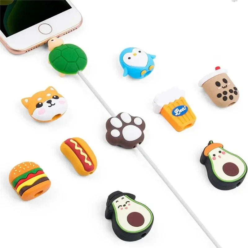 1Pc Charger Plug Protector for iPhone USB Cable Protective Cover Cord Winder Data Line Saver Bite Resistant Cable Guard