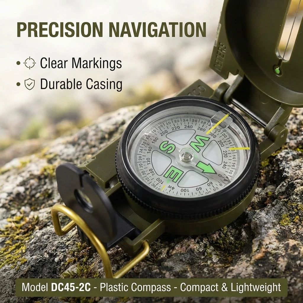 Professional Metal Compass High Precision Waterproof for Outdoor Sports Hiking Mountaineering Military Army Gadget