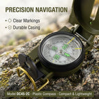 Professional Metal Compass High Precision Waterproof for Outdoor Sports Hiking Mountaineering Military Army Gadget