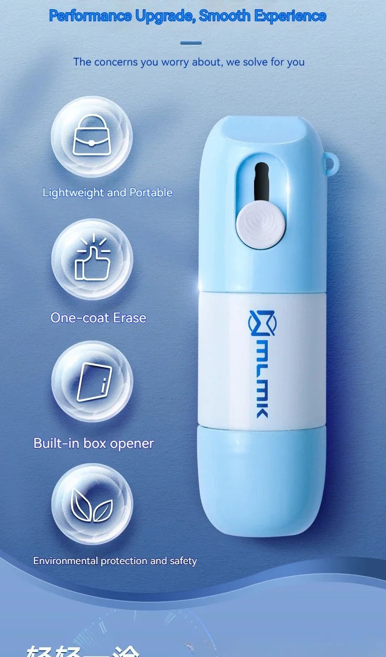 Portable Thermal Paper Correction Fluid Fast-Drying Anti Peep Privacy Protector with Retractable Box Opener Quick Eraser Covera