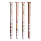 4 Pieces Lytwtw's Cartoon Cute Kawaii Capybara Unicorn Erasable Pen Creative School Office Gel Pens Suppliies Stationery