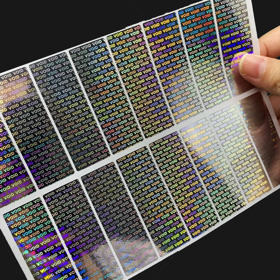 112pcs/240pcs Holographic Labels Tamper Evident Sealing Void Security Stickers for Gift Box Shipping Box Commercial Package
