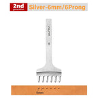 WUTA 1pc 3/4/5/6mm Leather Chisel Tool Diamond Pricking Iron Basic Hole Punch Stitching Leather Craft Tools