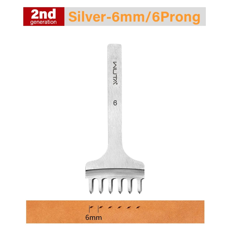WUTA 1pc 3/4/5/6mm Leather Chisel Tool Diamond Pricking Iron Basic Hole Punch Stitching Leather Craft Tools