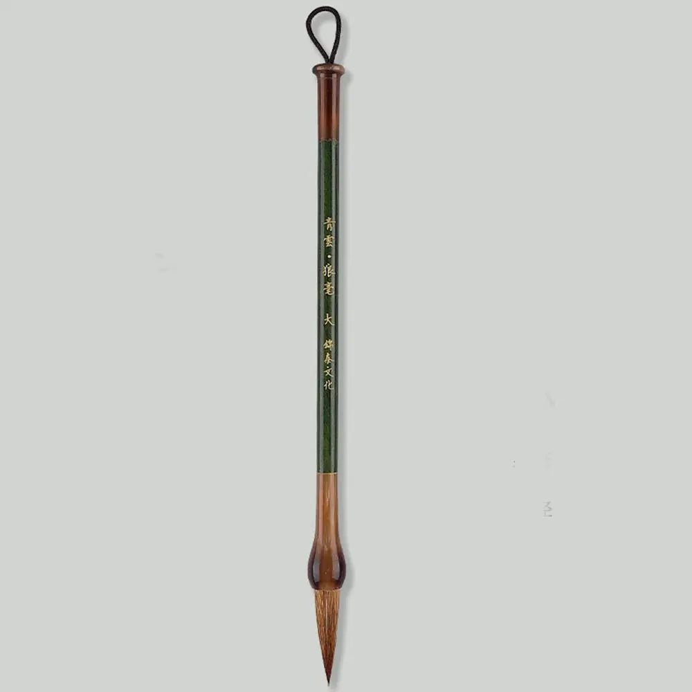 Traditional Chinese Calligraphy Brush Oil Painting Wolf Hair Scriptures Writing Brush Oil Watercolor Wood Art Paint Brush