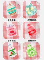 5pcs/lot Cartoon Beverage Bottle Clips Cute Acrylic Decorative Clips, Student Stationery Gifts, Test Paper Clips Ins Small Clips