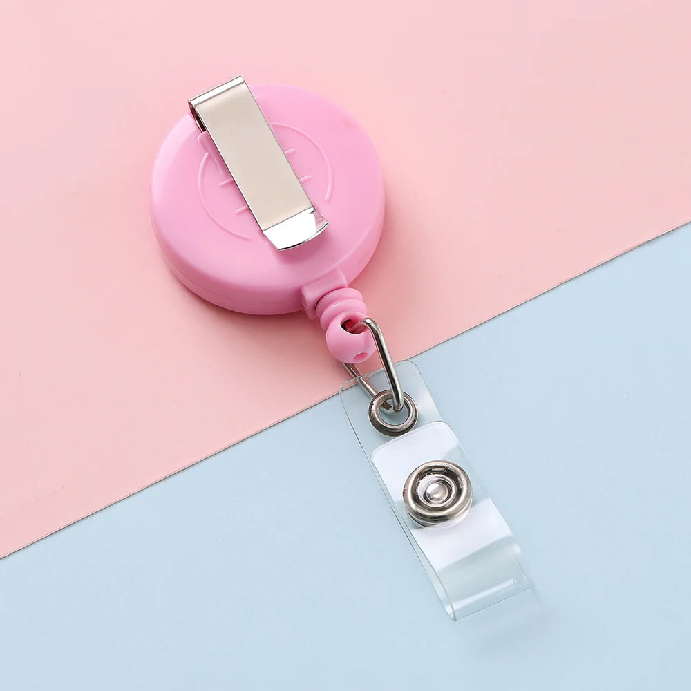 Retractable Steel Cord Pull Reel Keychains Spring Buckle Clasp Wire Rope Key Ring Recoil ID Card Holder Key Chain Multiple Tools