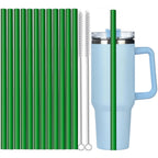 12Pcs Color Replacement Straws for Stanley 30/40 oz Tumbler , 12 in Long Reusable Plastic Straws for Stanley Cup, Plus 2 Brush
